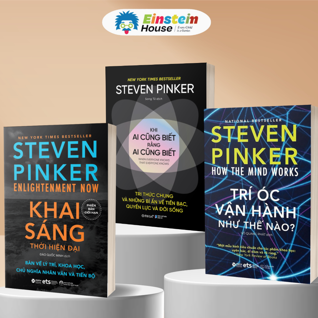Combo Steven Pinker: Trí Óc Vận Hành Như Thế Nào + Khai Sáng Thời Hiện Đại + Khi Ai Cũng Biết Rằng Ai Cũng Biết